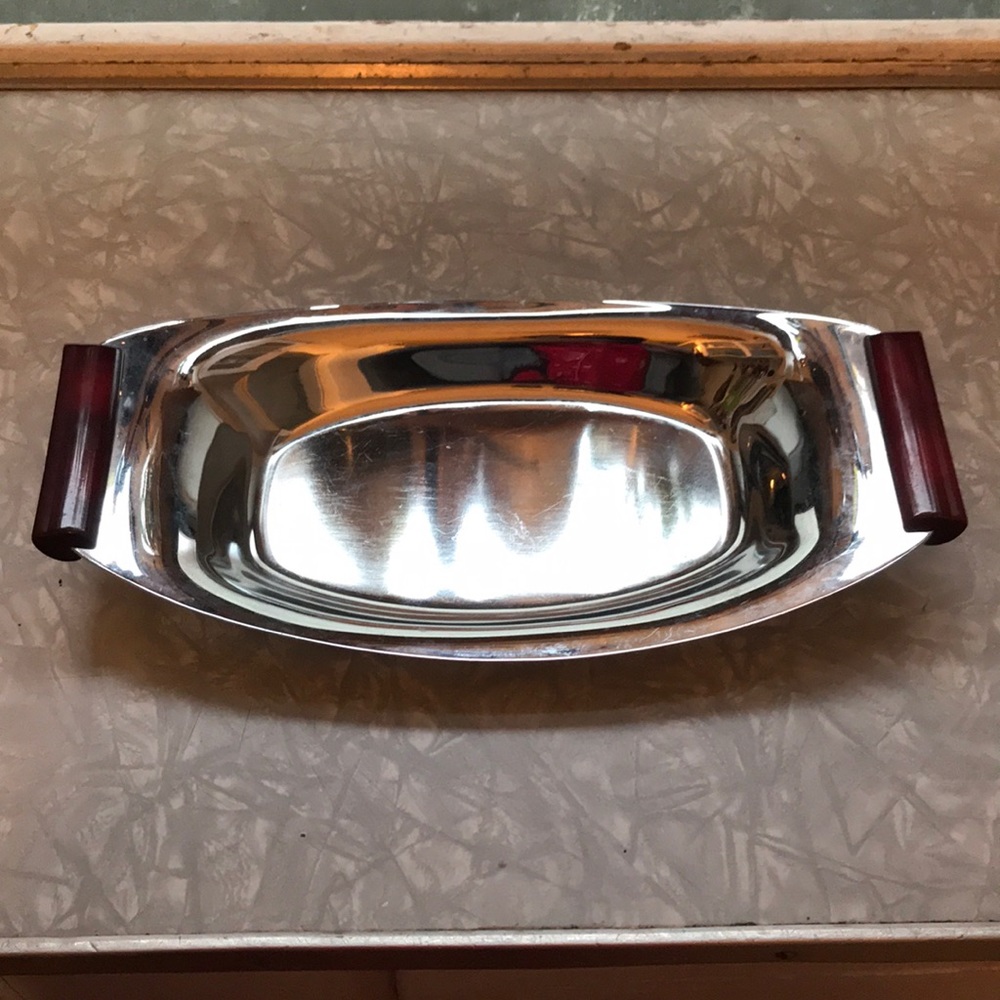 Mid century modern metal dish